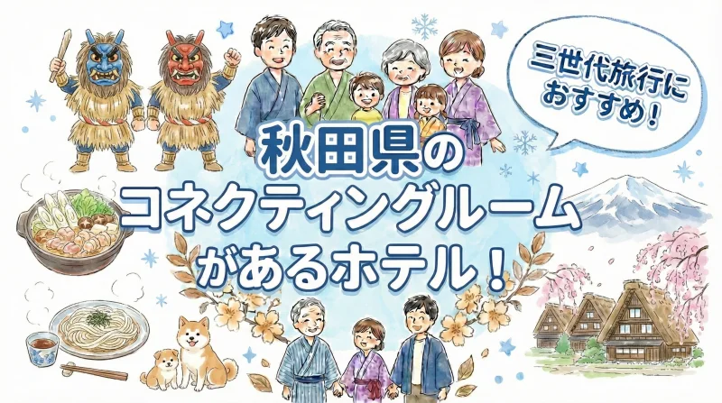 三世代旅行 コネクティングルーム 秋田
