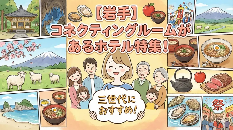 【岩手】コネクティングルームがあるホテル特集！三世代旅行にもおすすめの宿