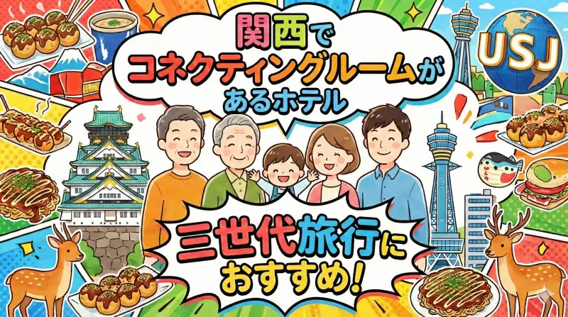 関西 三世代旅行 コネクティングルームがあるホテル
