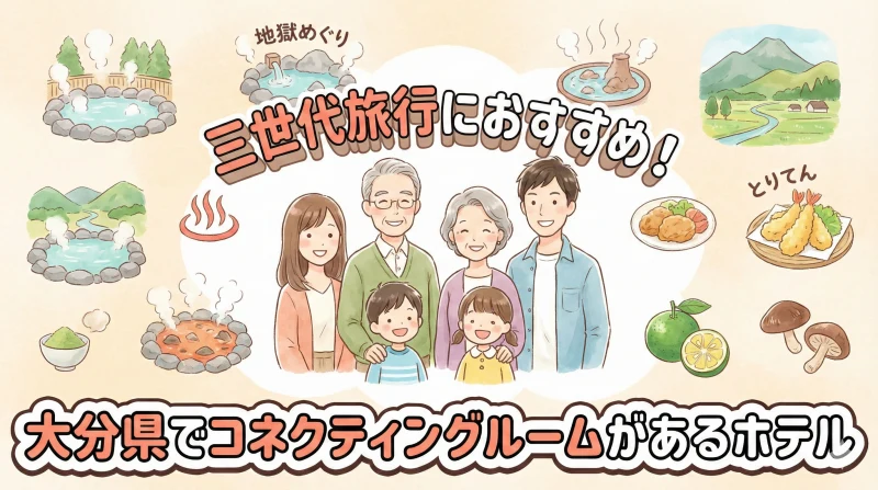 三世代旅行 コネクティングルーム 大分