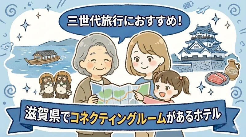 三世代旅行 コネクテテティングルーム ホテル 滋賀